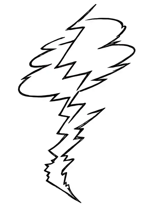 Lightning Bolt In A Tornado