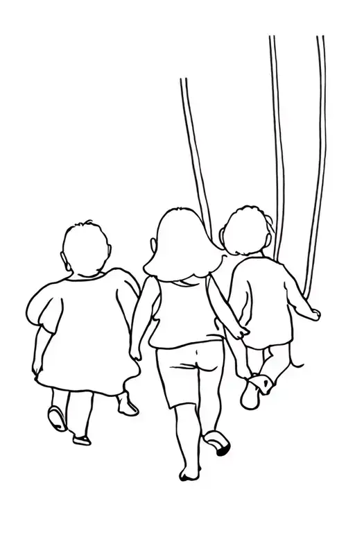 3 Kids Walking