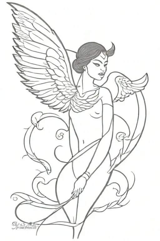 Siva Damru With Wings
