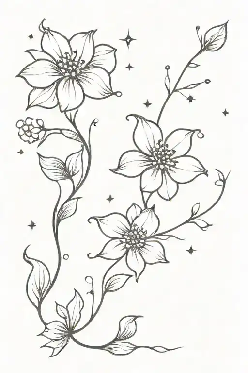 Flower And Scorpio Constellation