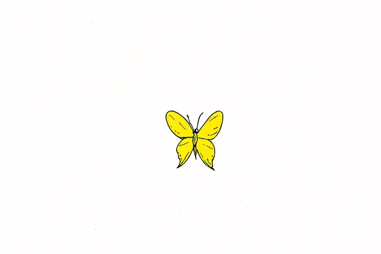 Small Yellow Butterfly On An Achor