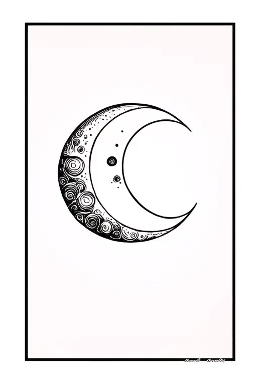 Moon Covering Up A Smaller Moon Design