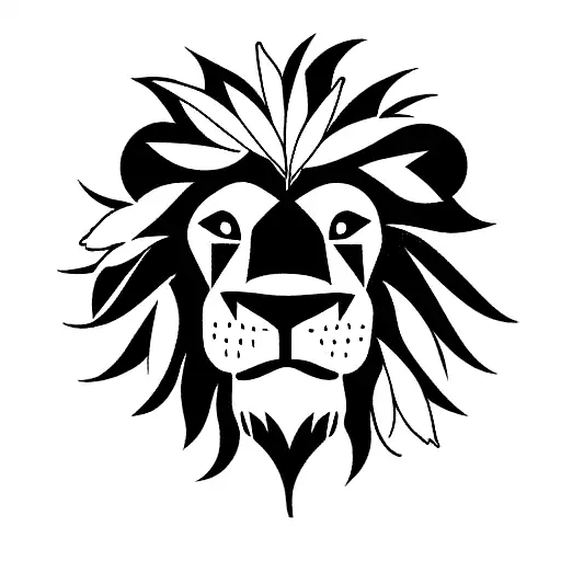 Lion In A Field Of Fliwers