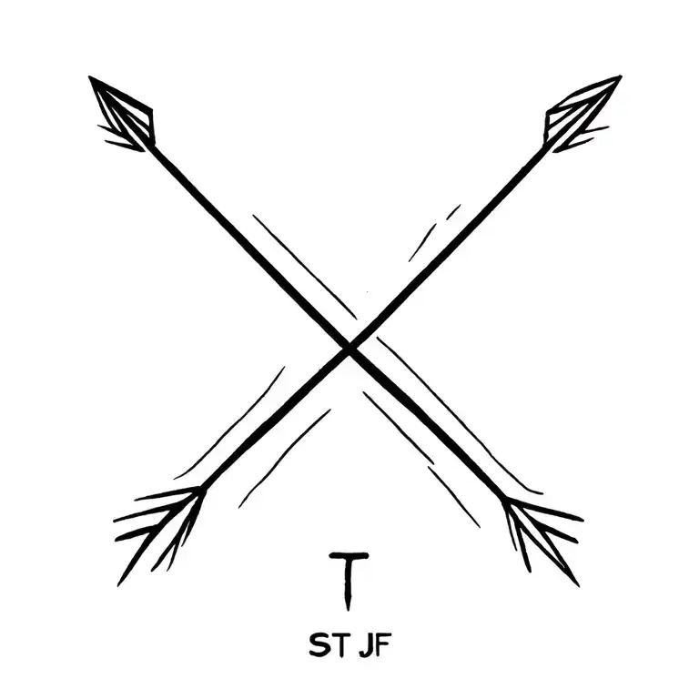 S T J F Crossed Arrows