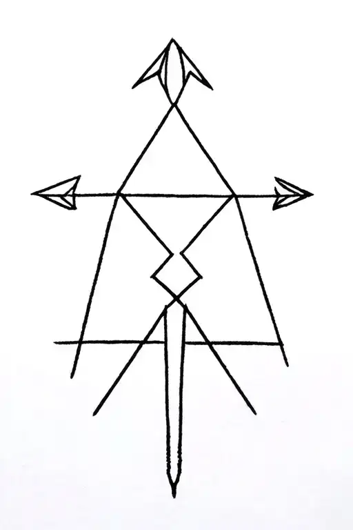 Arrow And Three Triangles Brother And Sister