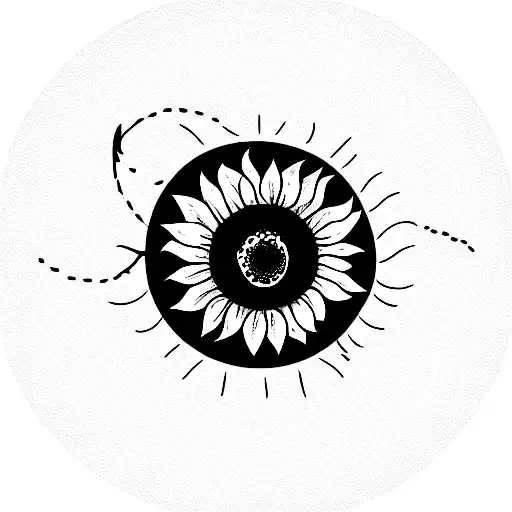 Sunflower With Face And X's For Eyes