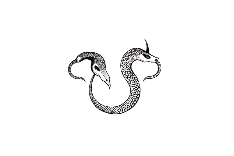 Snake And Capricorn For Hand