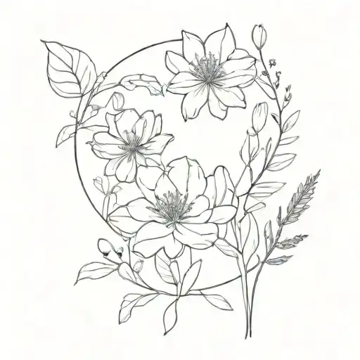 Birth Flowers October January March April June November Tattoo
