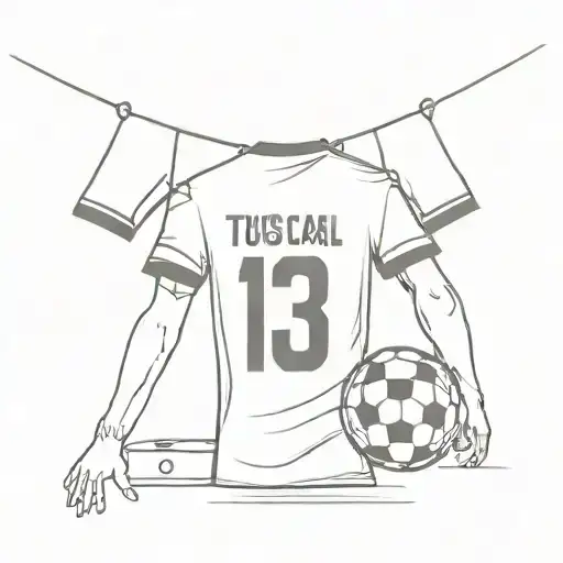 Soccer Shirt With 13 On Back