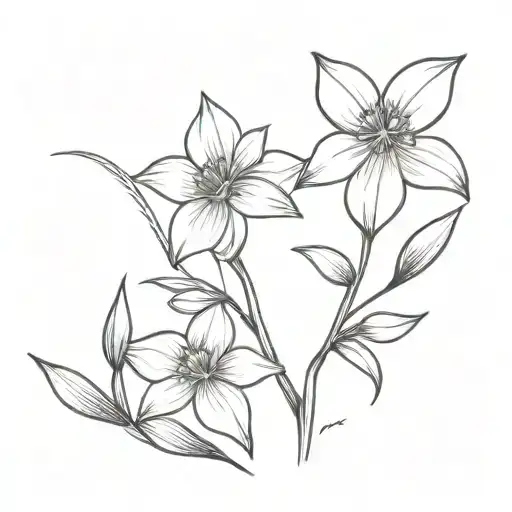 Cosmo And Narcissus With Stems Intertwined Within Long