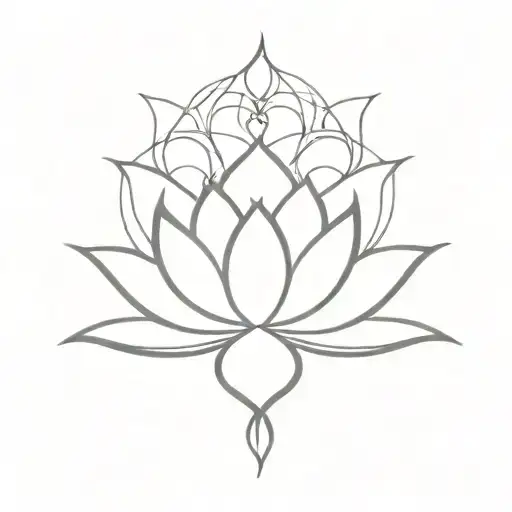 Lotus And Om Symbol