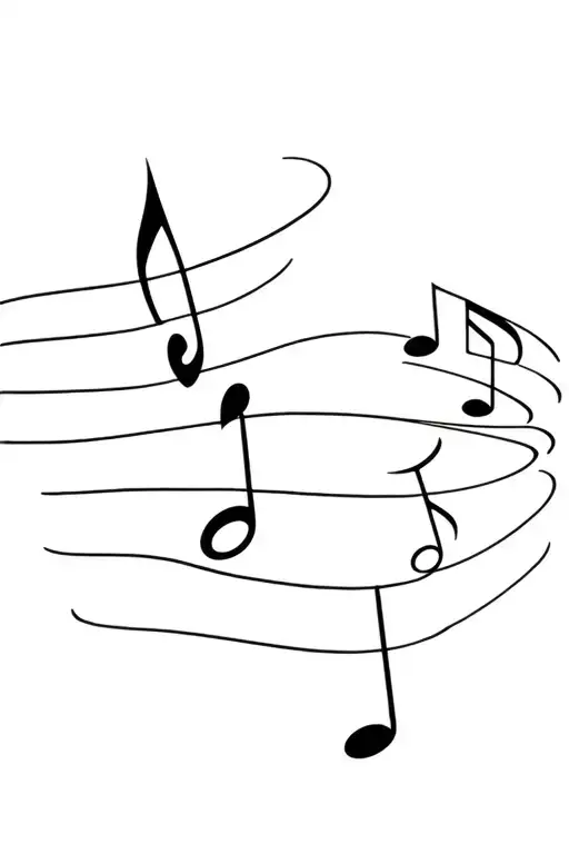 Music Notes Floating