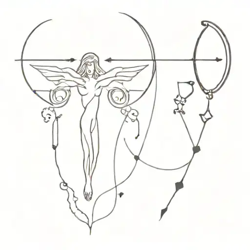 Gemini And Libra Astrological Sign Tattoo Mix