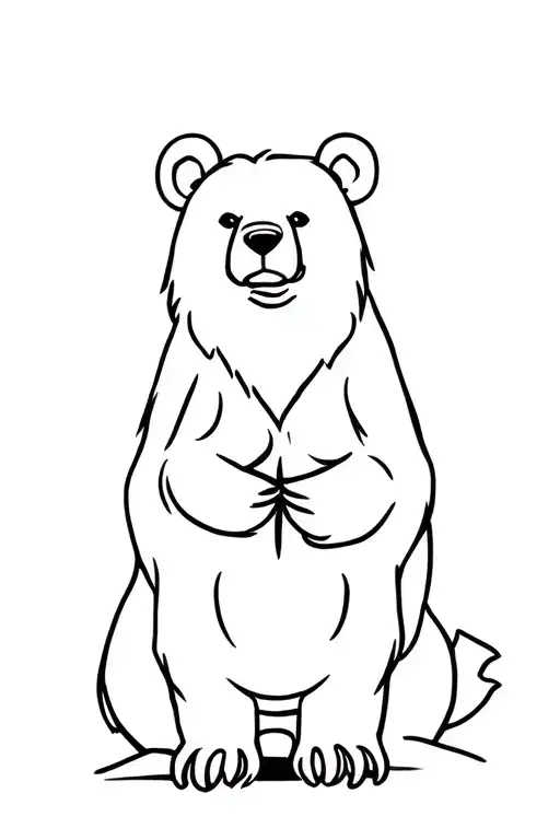 Bear With Military Land Mine