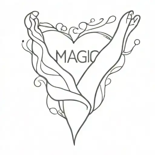 Magic Touch Slogan Tattoo Design