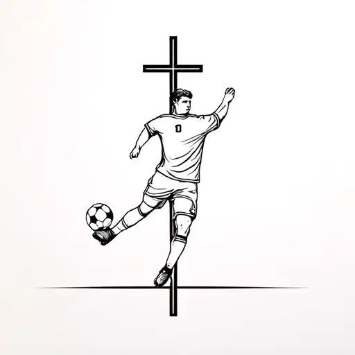 Maltese Cross And A Soccer Player