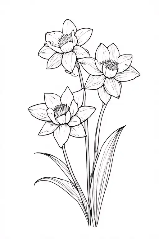 Daffodils Larkspur Water Lily Flowers