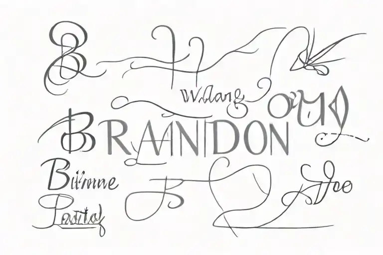 The Name Brandon In Different Fonts