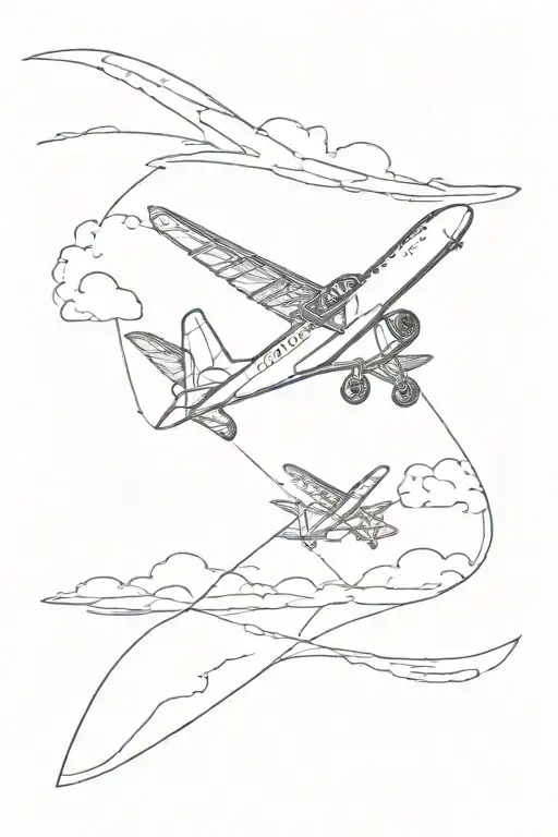 Plane Flying Across