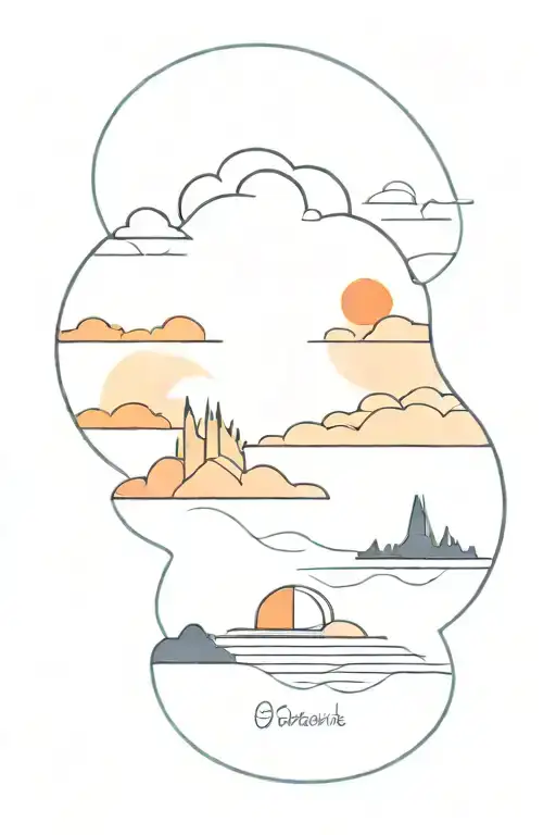 Sunset Scene With Color