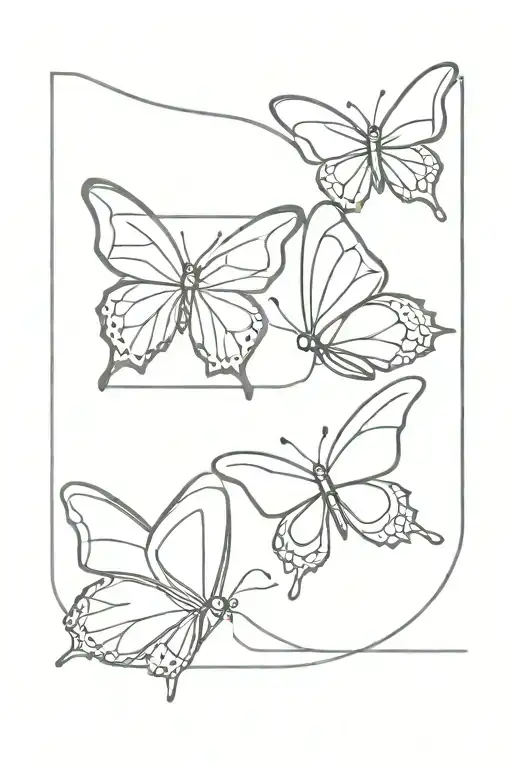 Three Butterflies