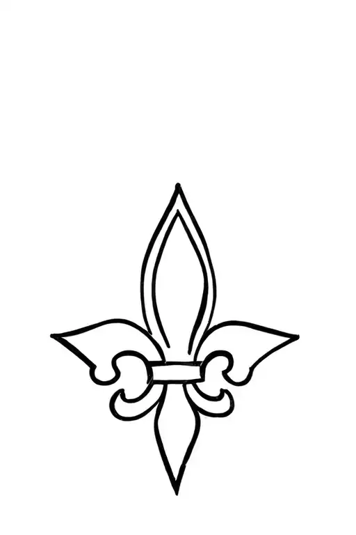 French Fleur De Lis Symbol And Texan Nautical Star