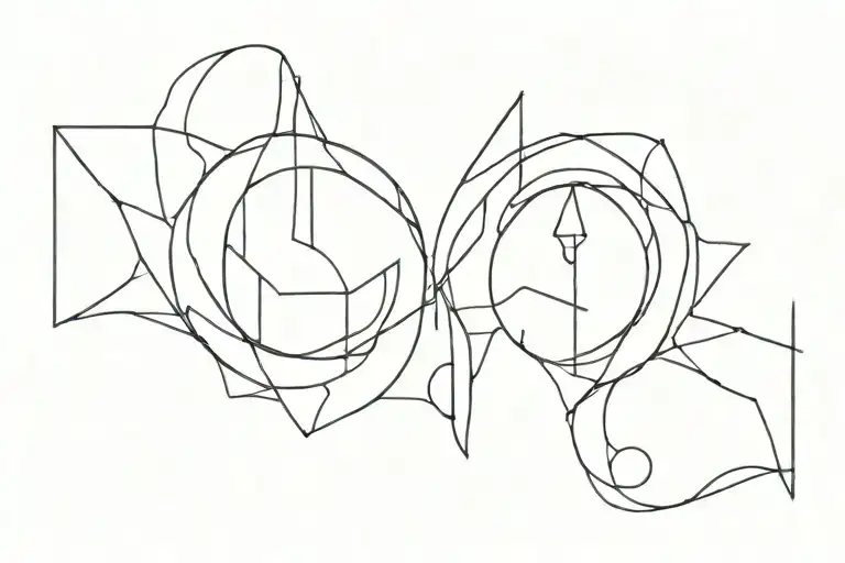 Simple Gothic Line Drawing