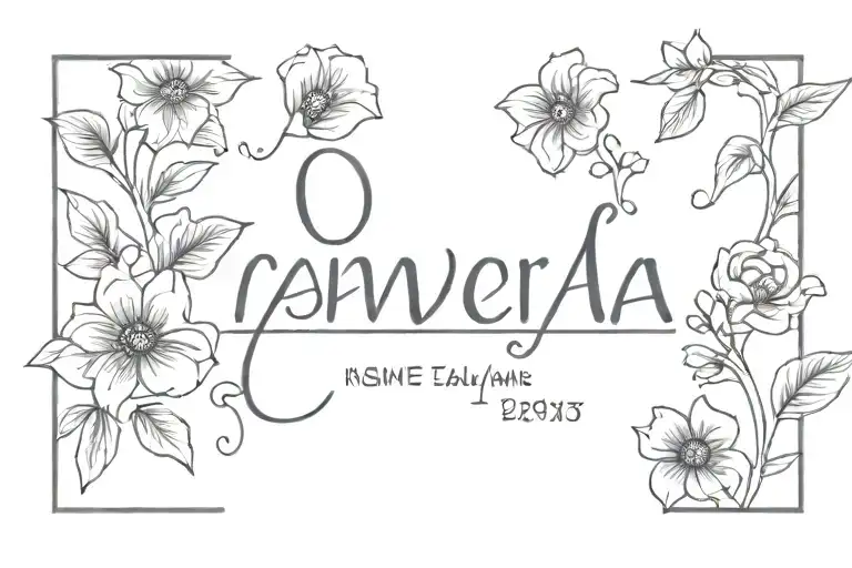 Name With Flowers