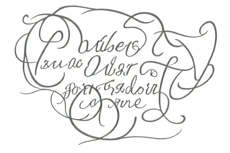 Poem Written In Elegant Calligraphy