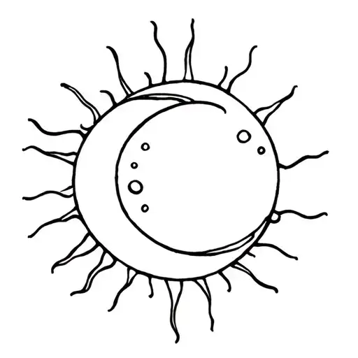 Sun And Moon Merging Together
