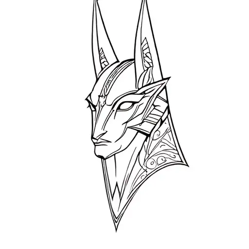 Anubis Bust In Medieval Style