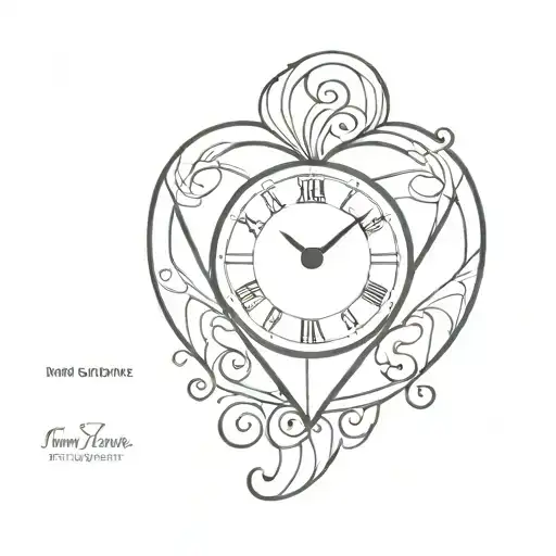 Heart Shaped Clock Face