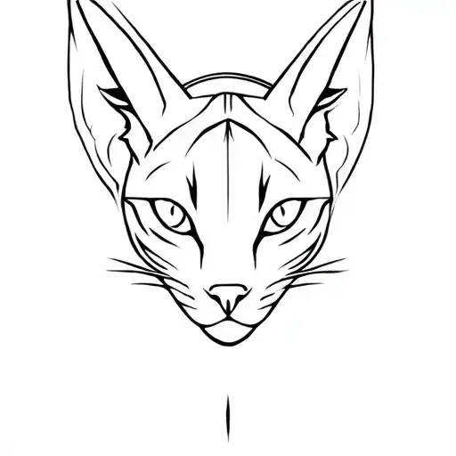 Bastet Bust In Medieval Style