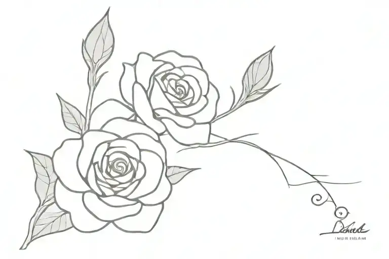 Rose In Winter Night Scene