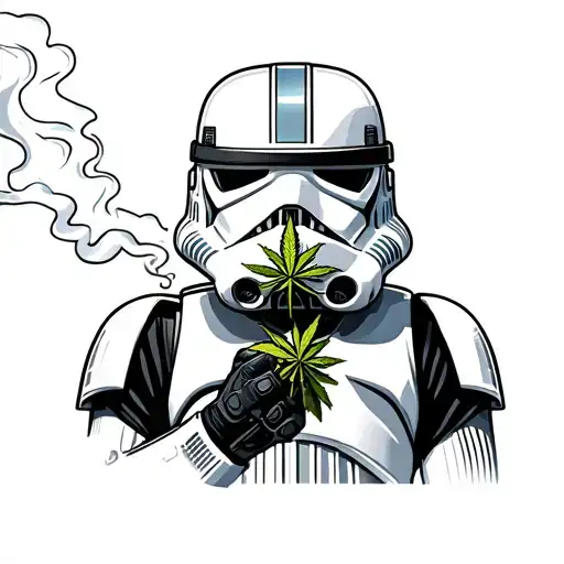 Storm Trooper Smoking Weed