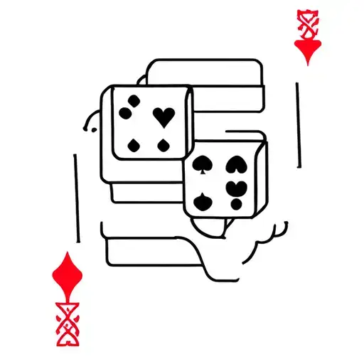 Card Stack First Card With Two Dices The Second The Queen