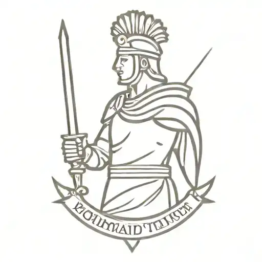 Roman Warrior Cardinal Virtues Discipline Justice Wisdom Courage