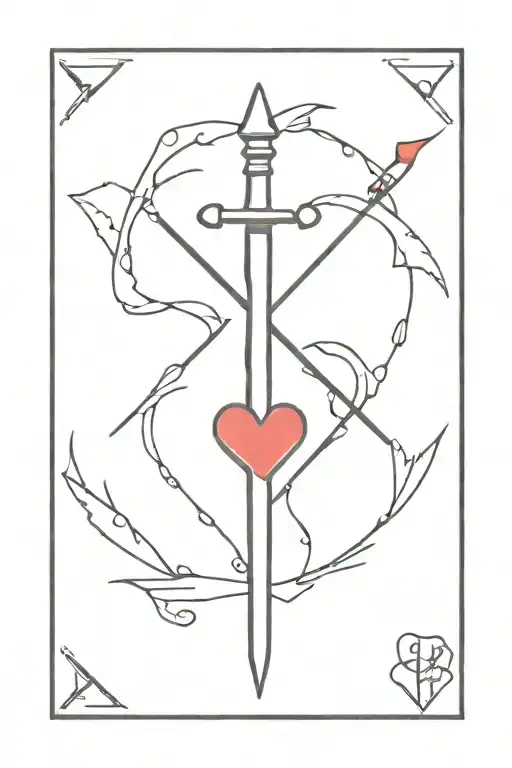 Simple Spear With Heart And Blood