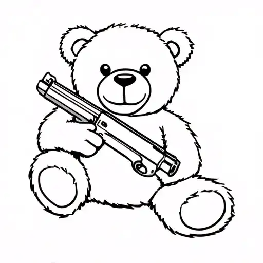 Gangsta Teddy With Gun
