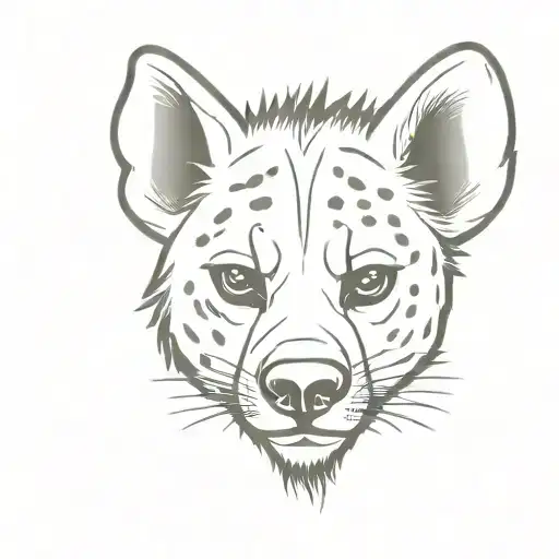 Furry Punk Hyena Head