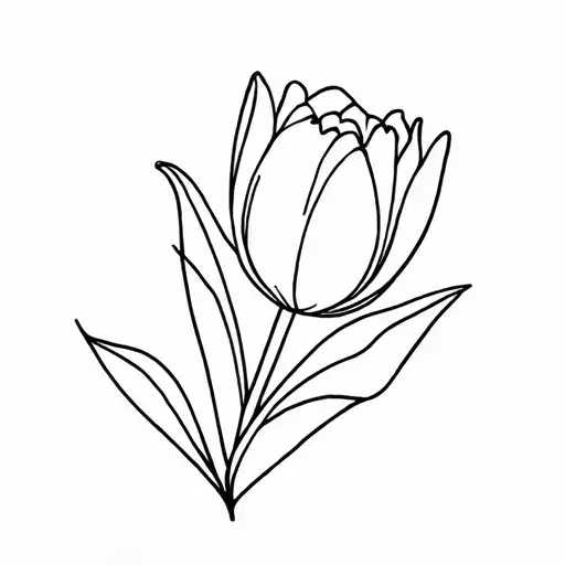 Engine And Tulip Flower