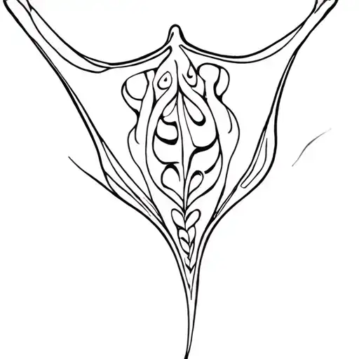 Maori Tongan Sting Ray Silhouette