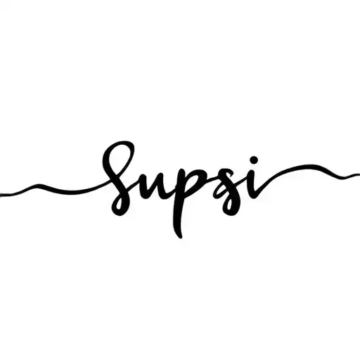 Supsi Name In Hidden Tattoo Design