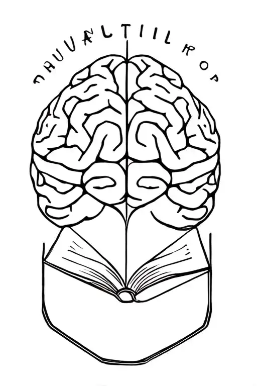 Books Pouring Knowledge Into A Geometric Brain