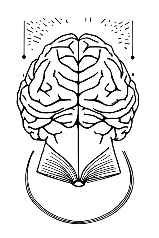 Books Pouring Knowledge Into A Geometric Brain