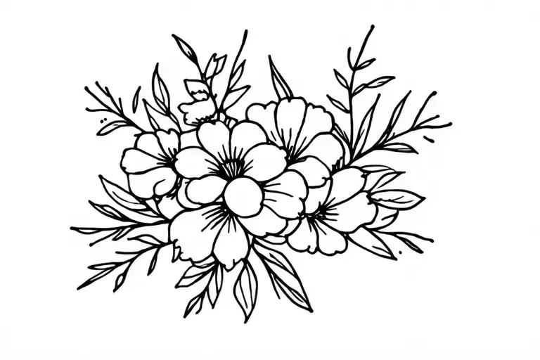 Abstract Flower Bouquet