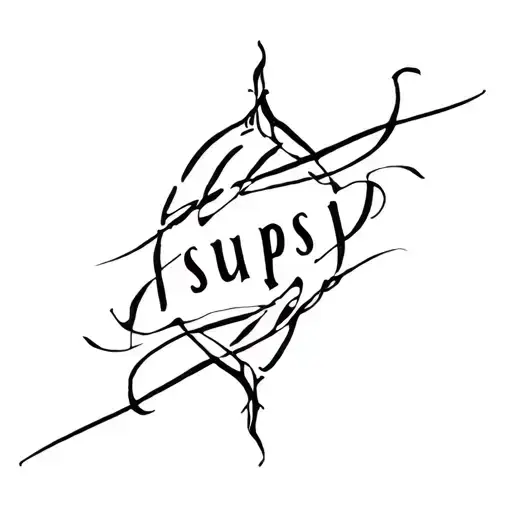 Supsi Name In Hidden Tattoo Designs Artistic Embedded Image