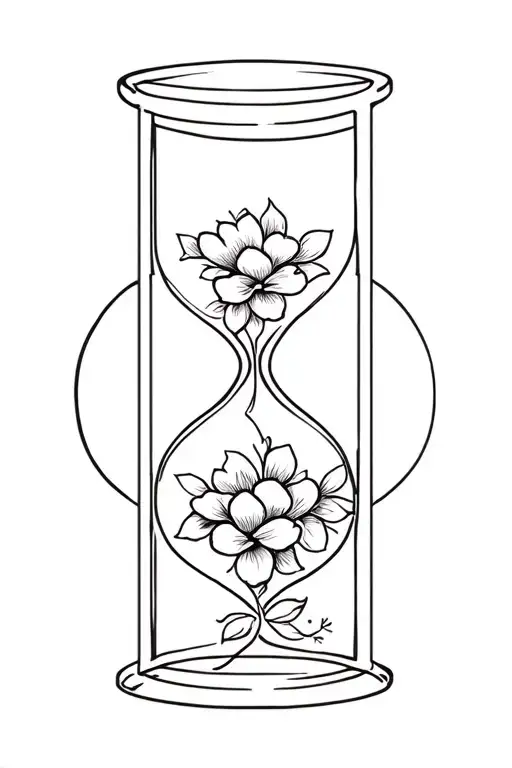 Hourglass Wrapped With Flowers