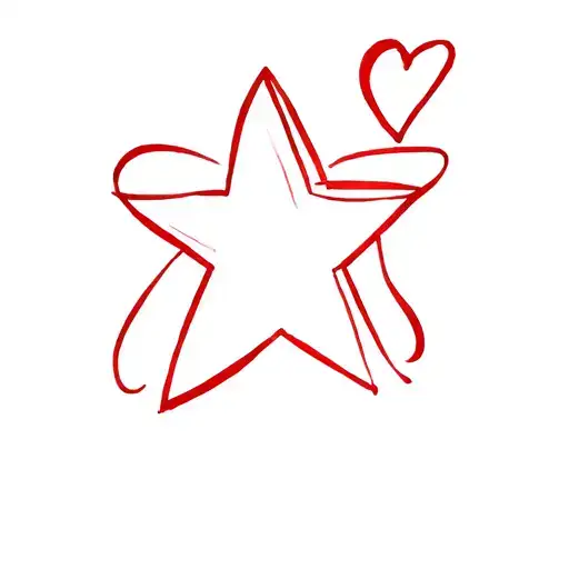 Red Star And Hearts