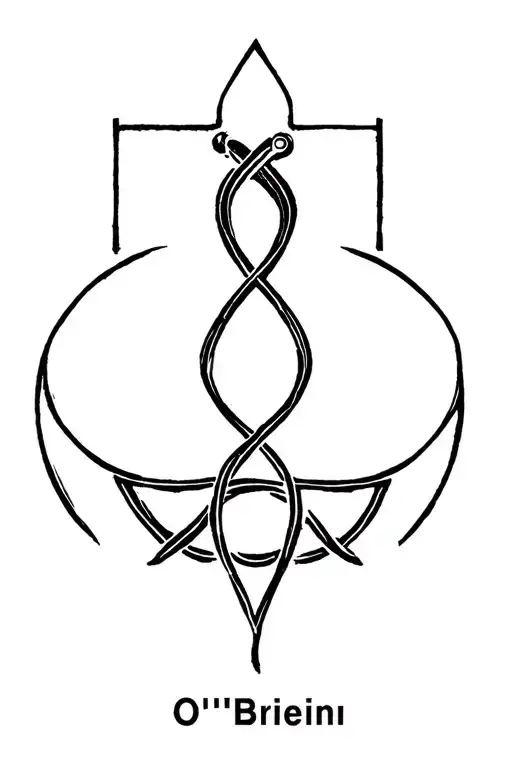 O'brien Crest On Top Of O'brien Knot